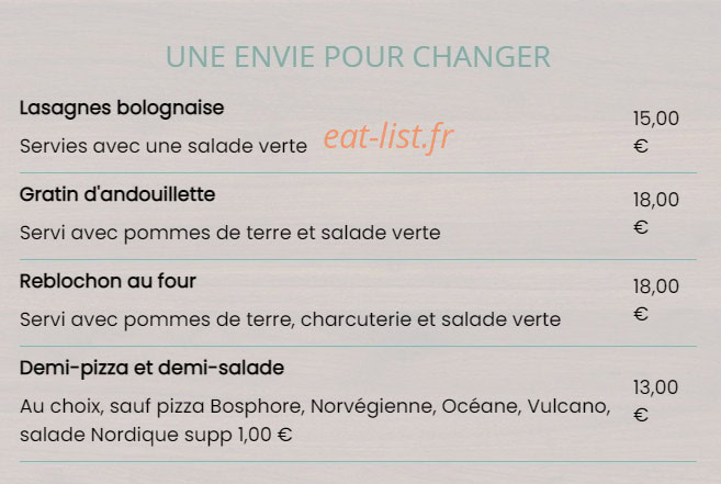 Carte et menu de Au P'tit Saint Jean à Saint Jean le Vieux — Une envie pour changer