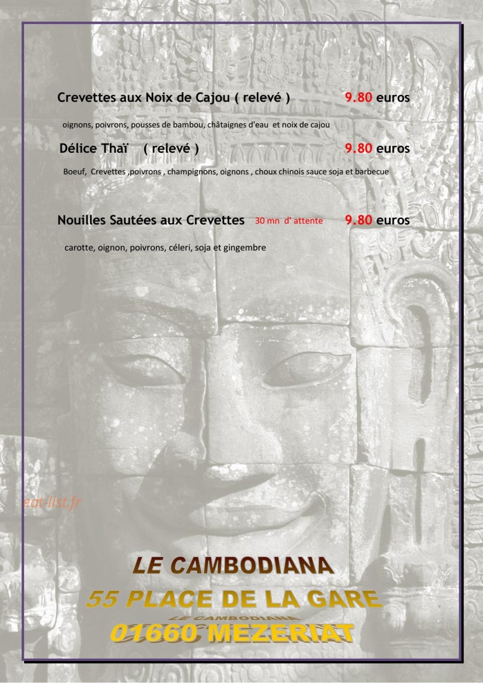 Le Cambodiana — carte page 8