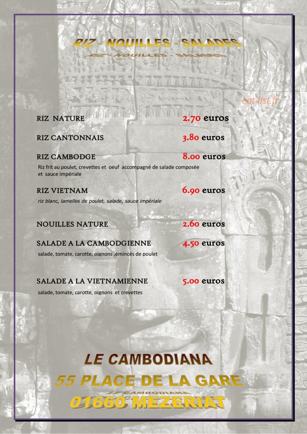 Le Cambodiana — carte page 2