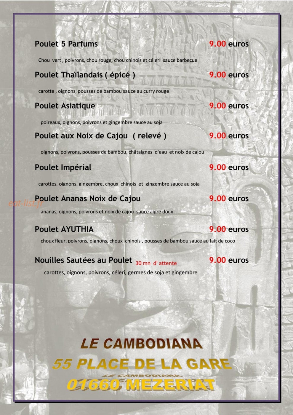 Le Cambodiana — carte page 6