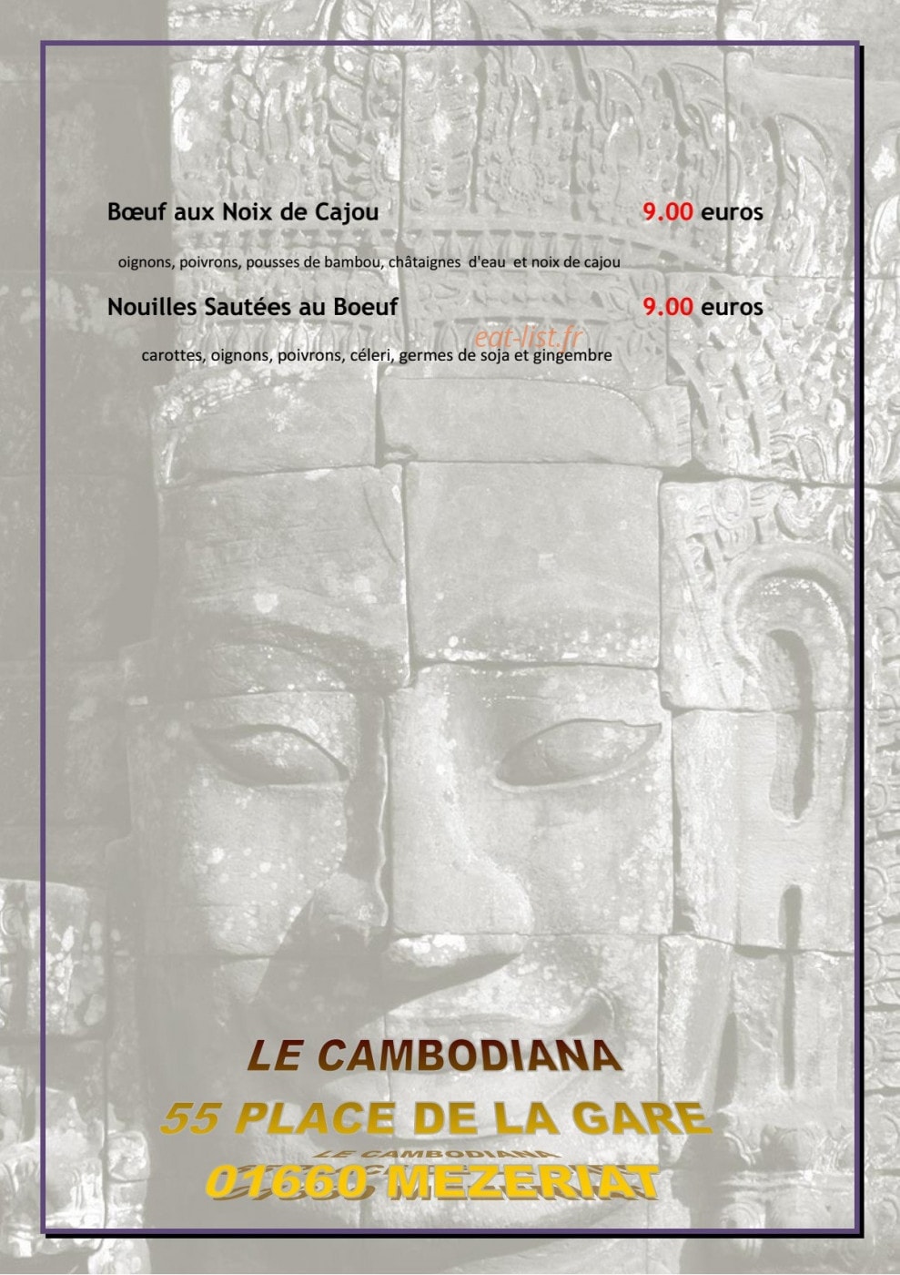 Le Cambodiana — carte page 4