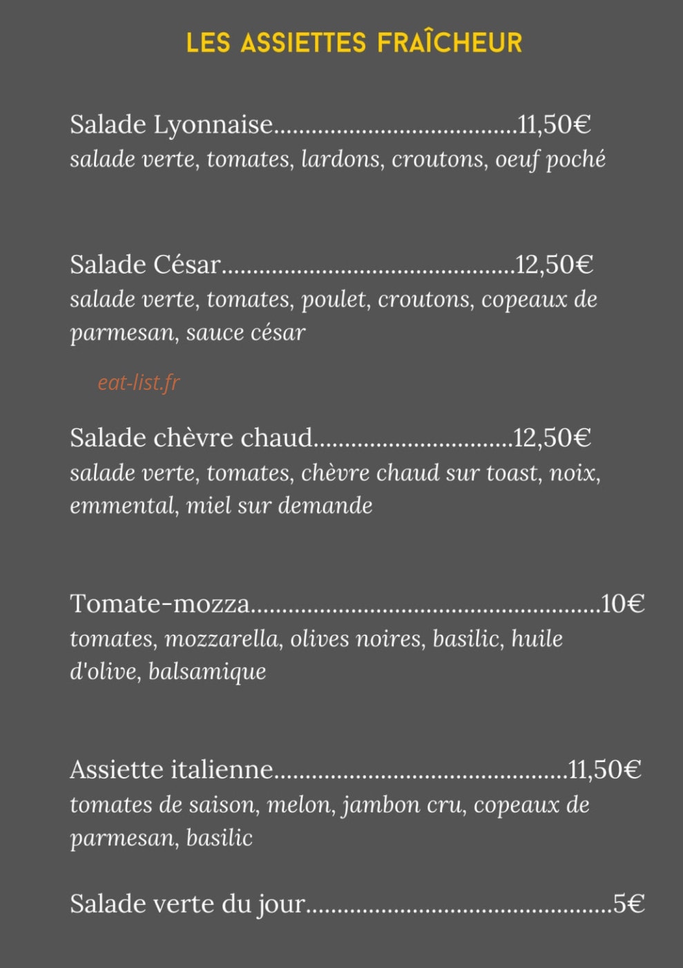 Chez. Babeth — carte page 2
