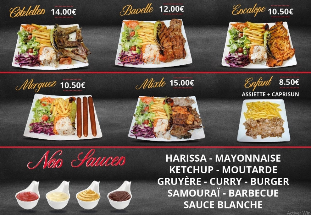 Efrine Kebab — carte page 3