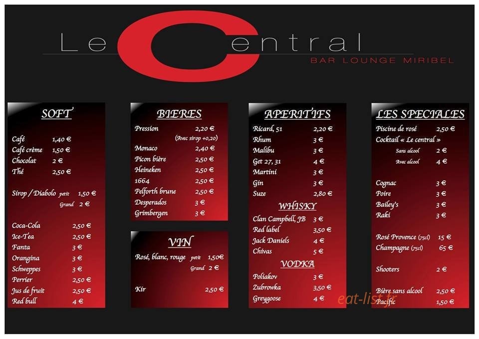 Le Central — carte page 1