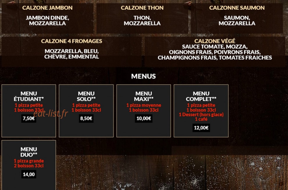 Pizza Grande Rue — carte page 3