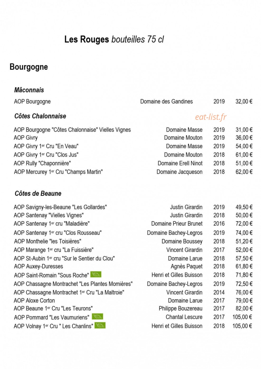 Restaurant Le Quai — carte page 5