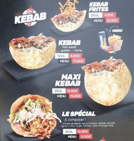 Antalya Kebab — carte page 1