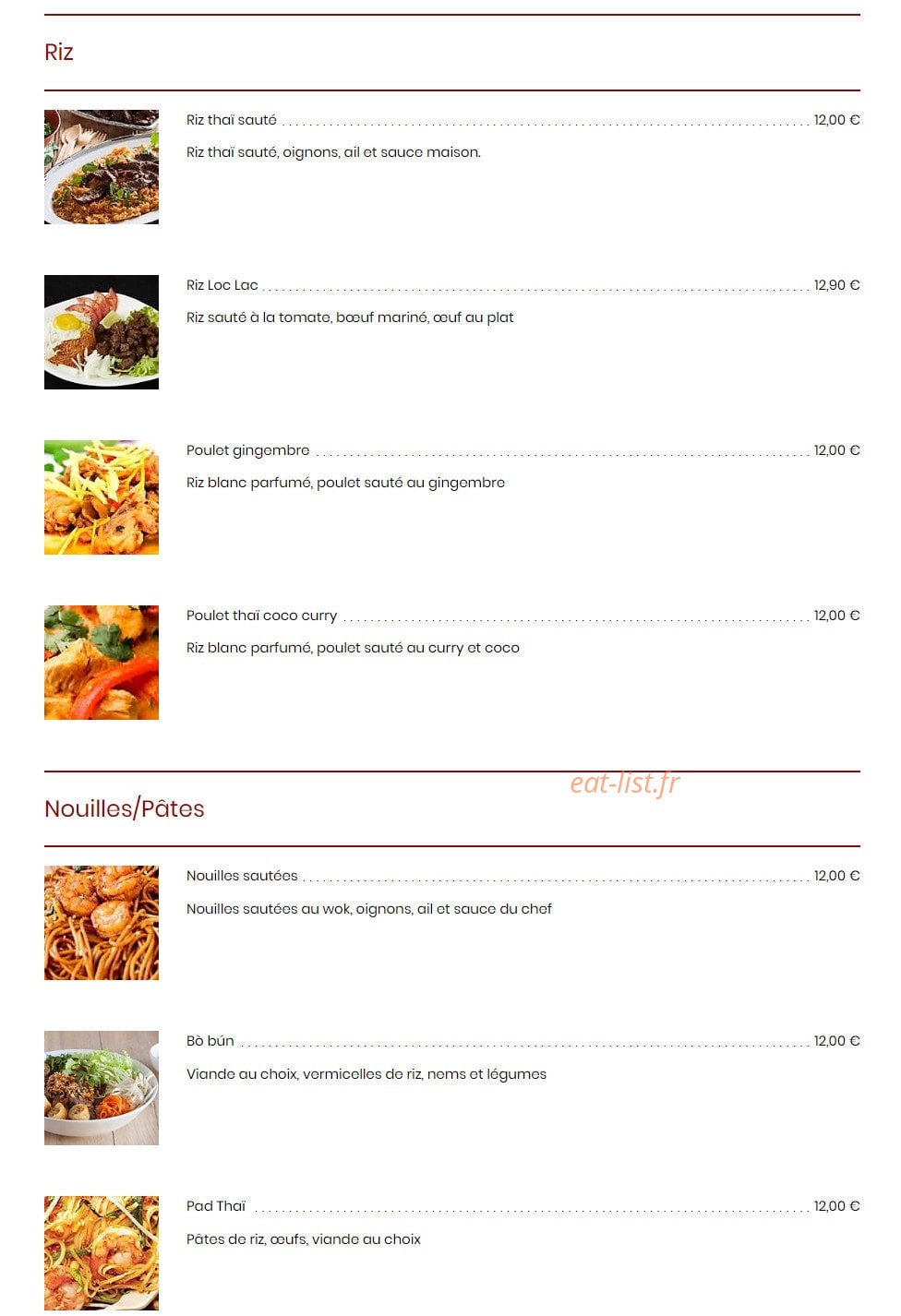 Wok-Sushi — carte page 3