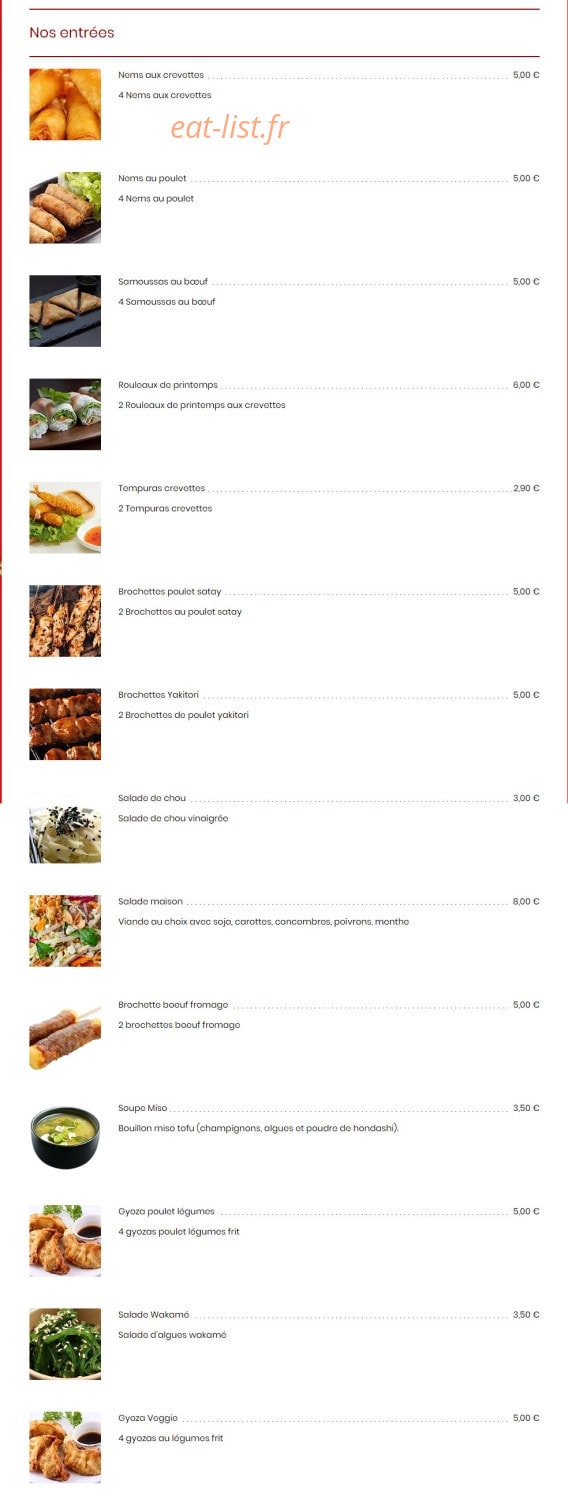 Wok-Sushi — carte page 2