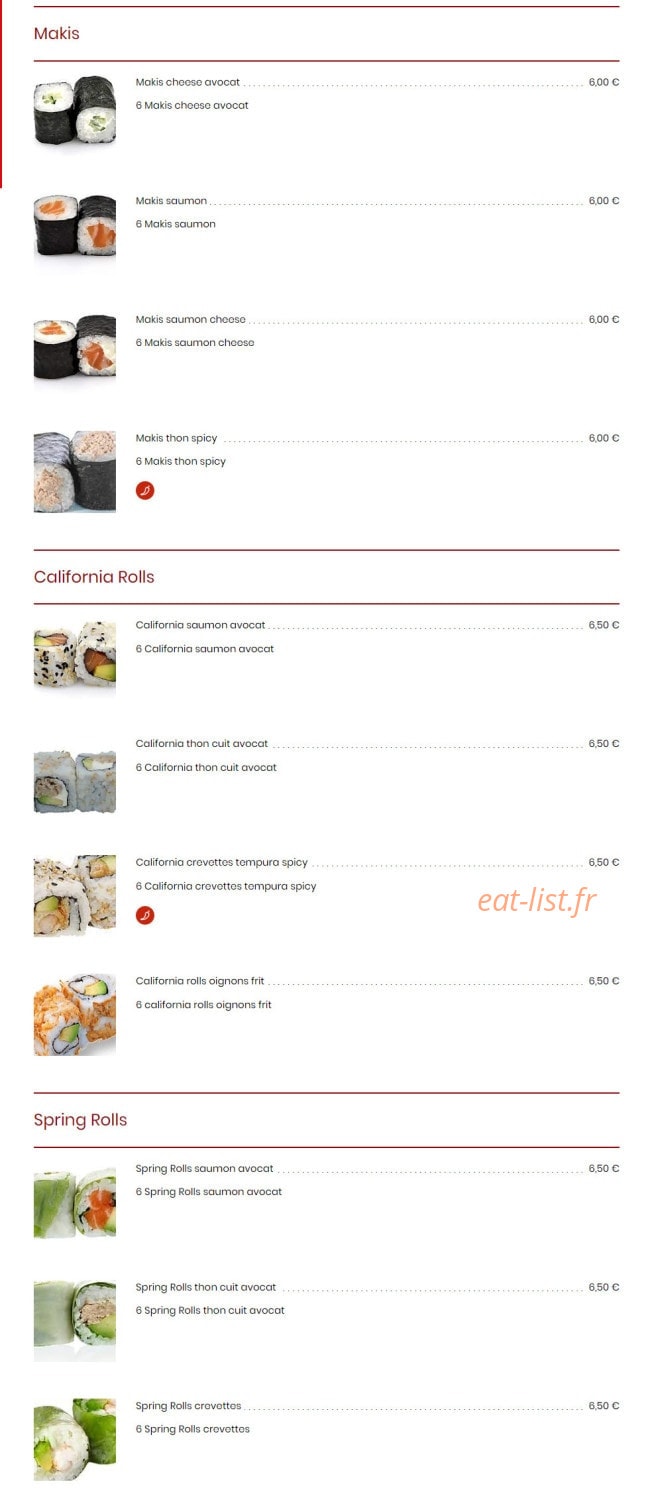 Wok-Sushi — carte page 7