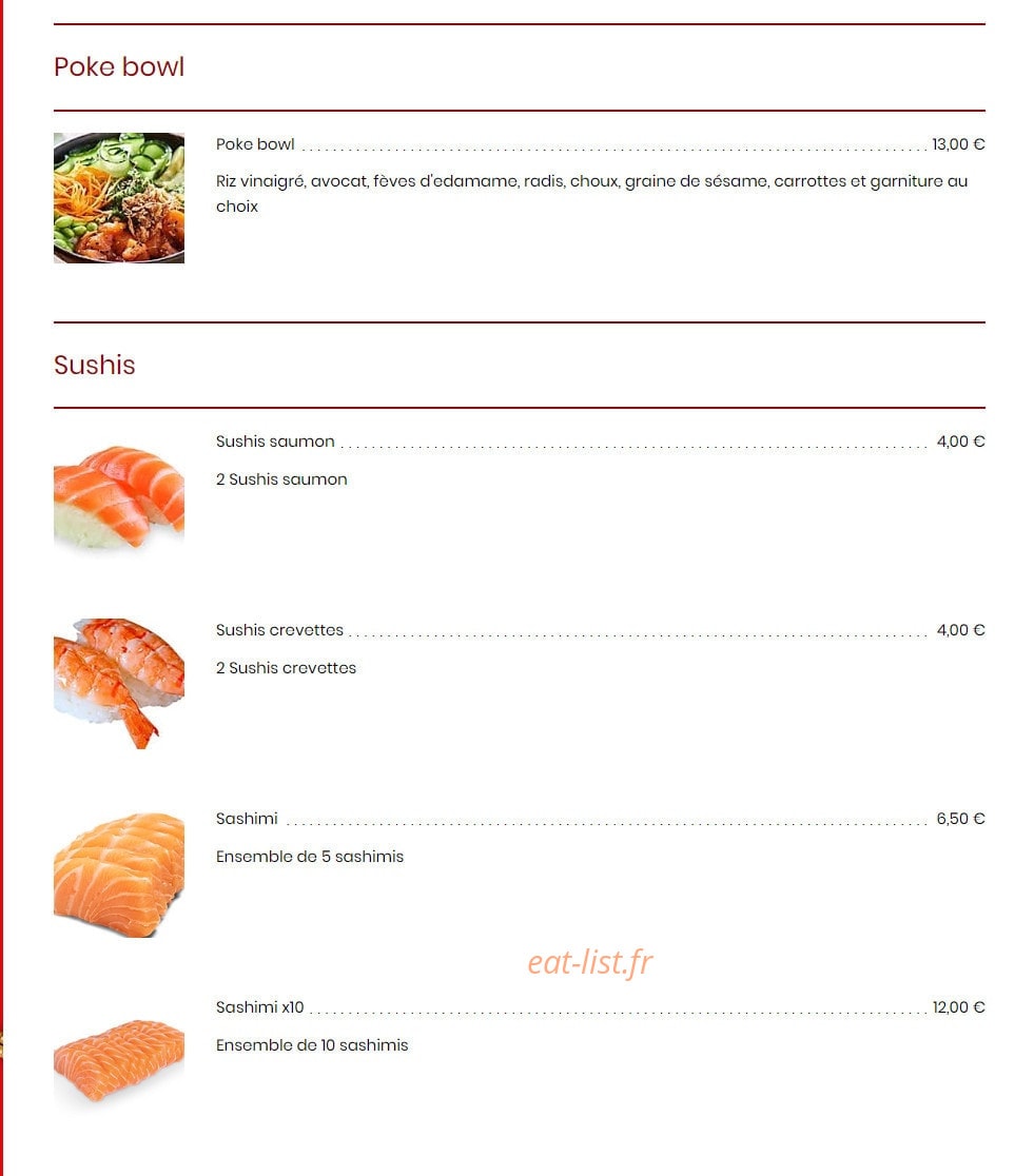 Wok-Sushi — carte page 6