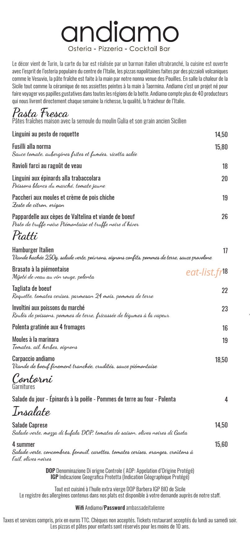 Andiamo — carte page 2