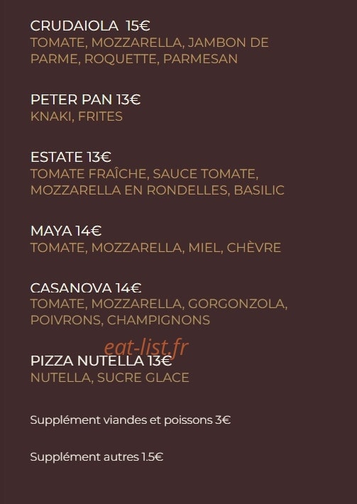 Le Casanova — carte page 8