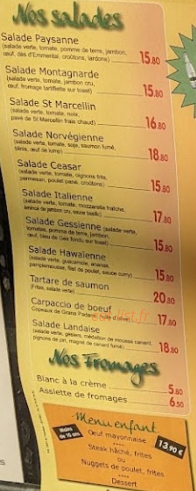 Le Sabayon — carte page 3