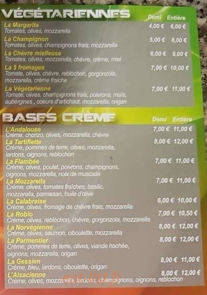 Mac pizza — carte page 3