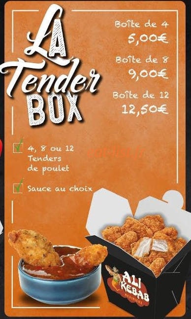 Ali Kebab — carte page 2