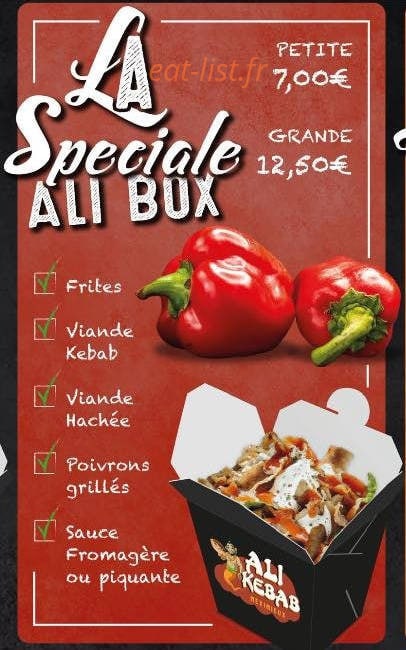 Ali Kebab — carte page 3