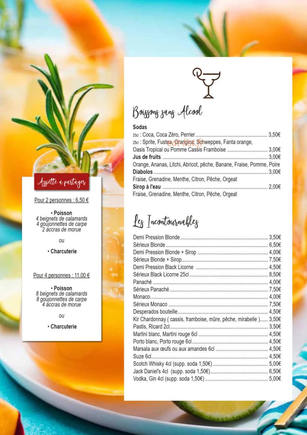 Carte et menu de Chez Luccio à Meximieux — Boissons sans alcool, les incontournables...