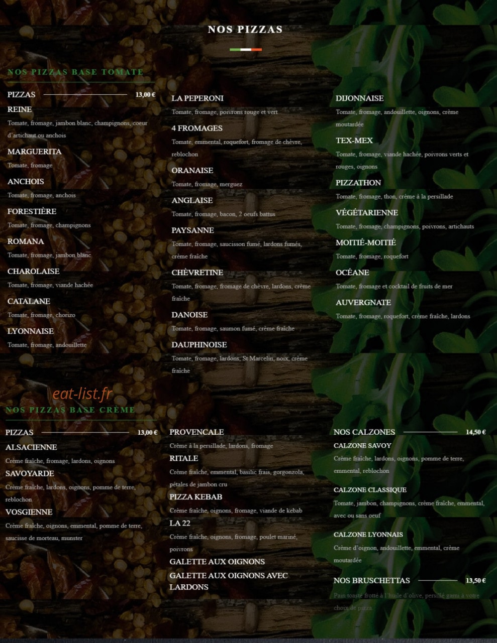 Chez Luccio — carte page 3