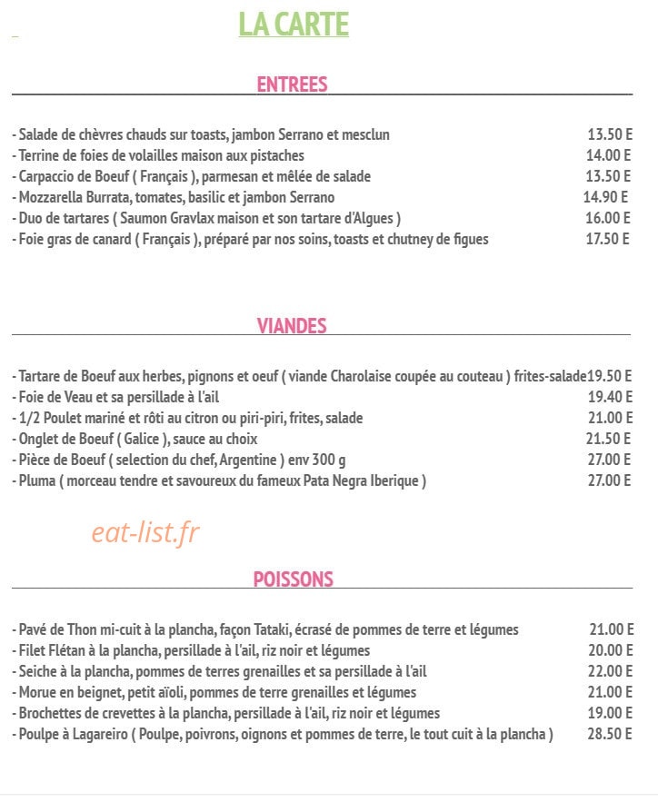La Cave — carte page 1