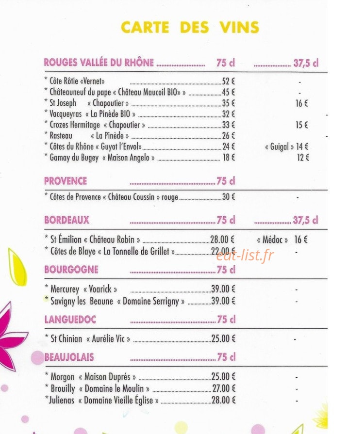 La Cave — carte page 6