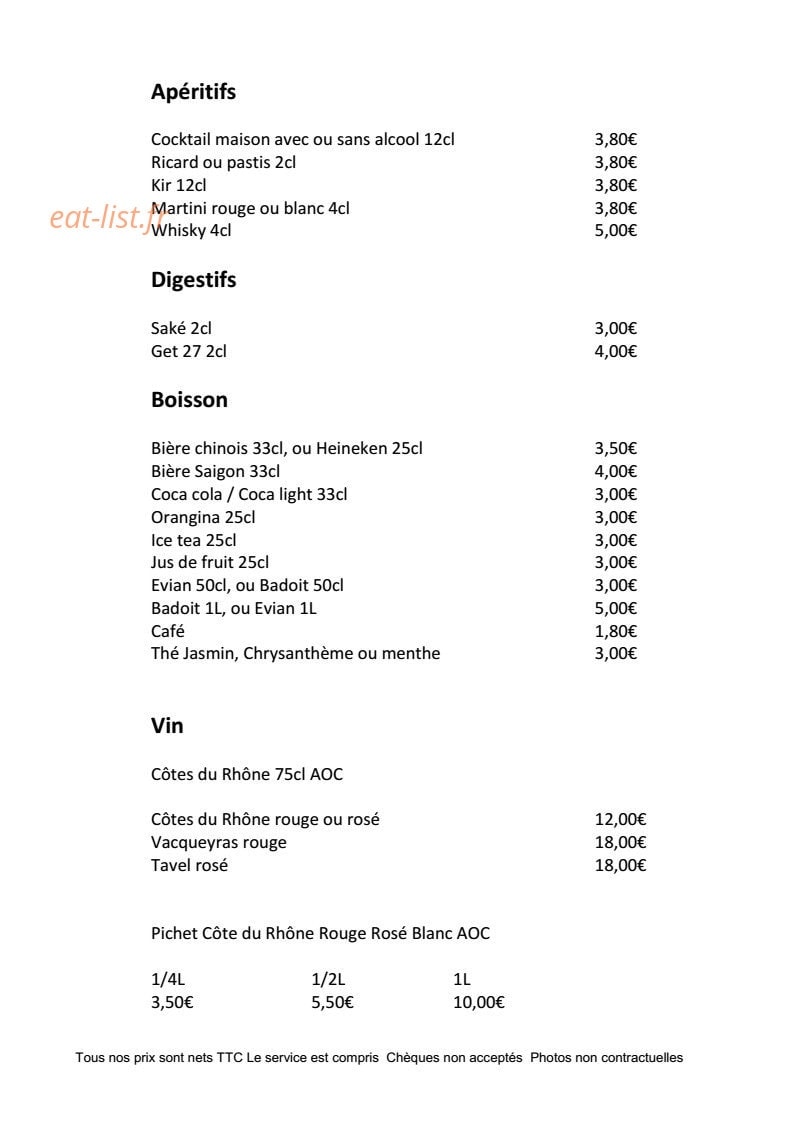 Restaurant An-Nam — carte page 6