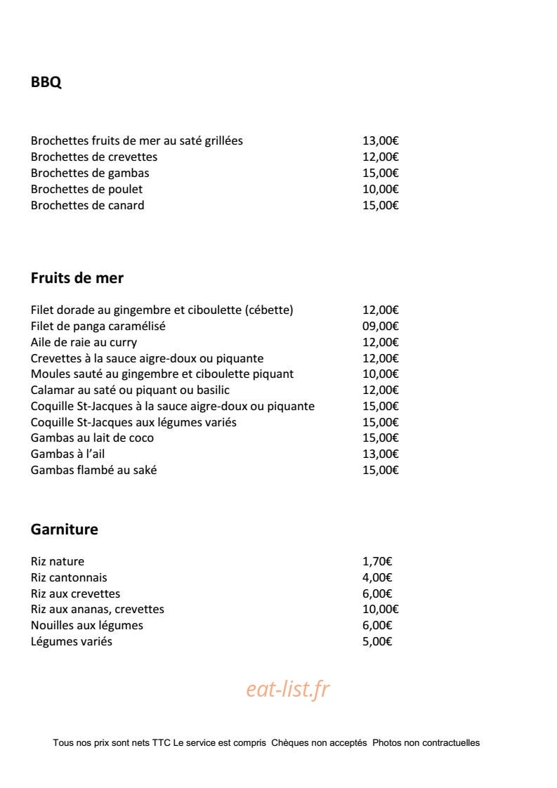 Restaurant An-Nam — carte page 5