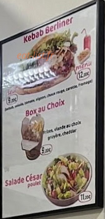 Star Kebab — carte page 1