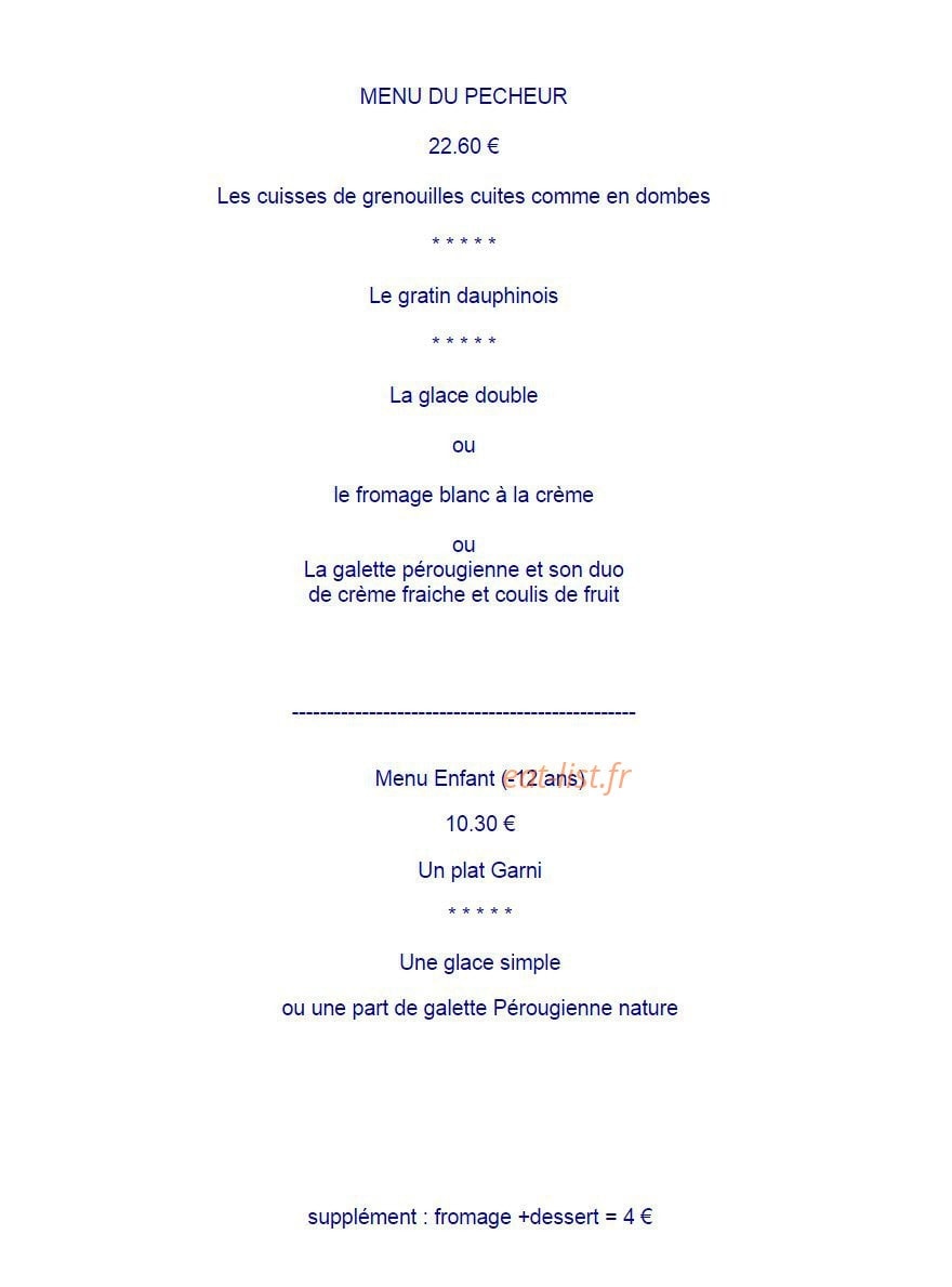 Auberge du Coq — carte page 3