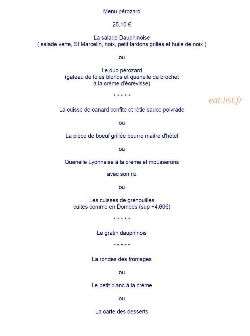 Auberge du Coq — carte page 2