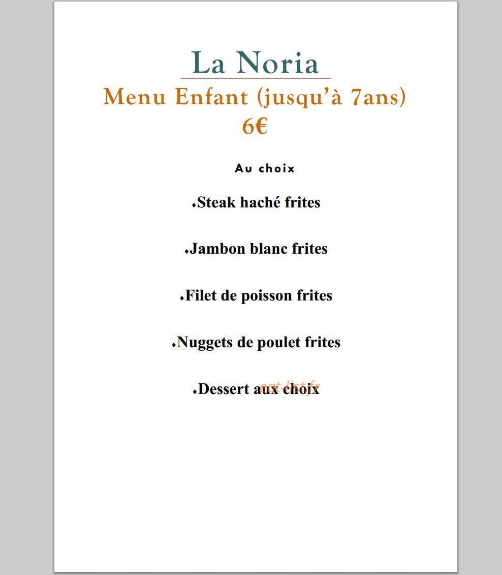 Le Relais De La Tour — carte page 6
