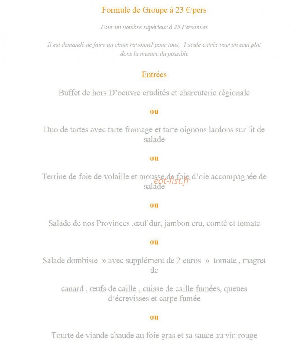 Le Relais De La Tour — carte page 3