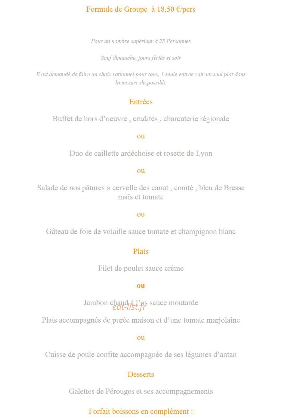 Le Relais De La Tour — carte page 2