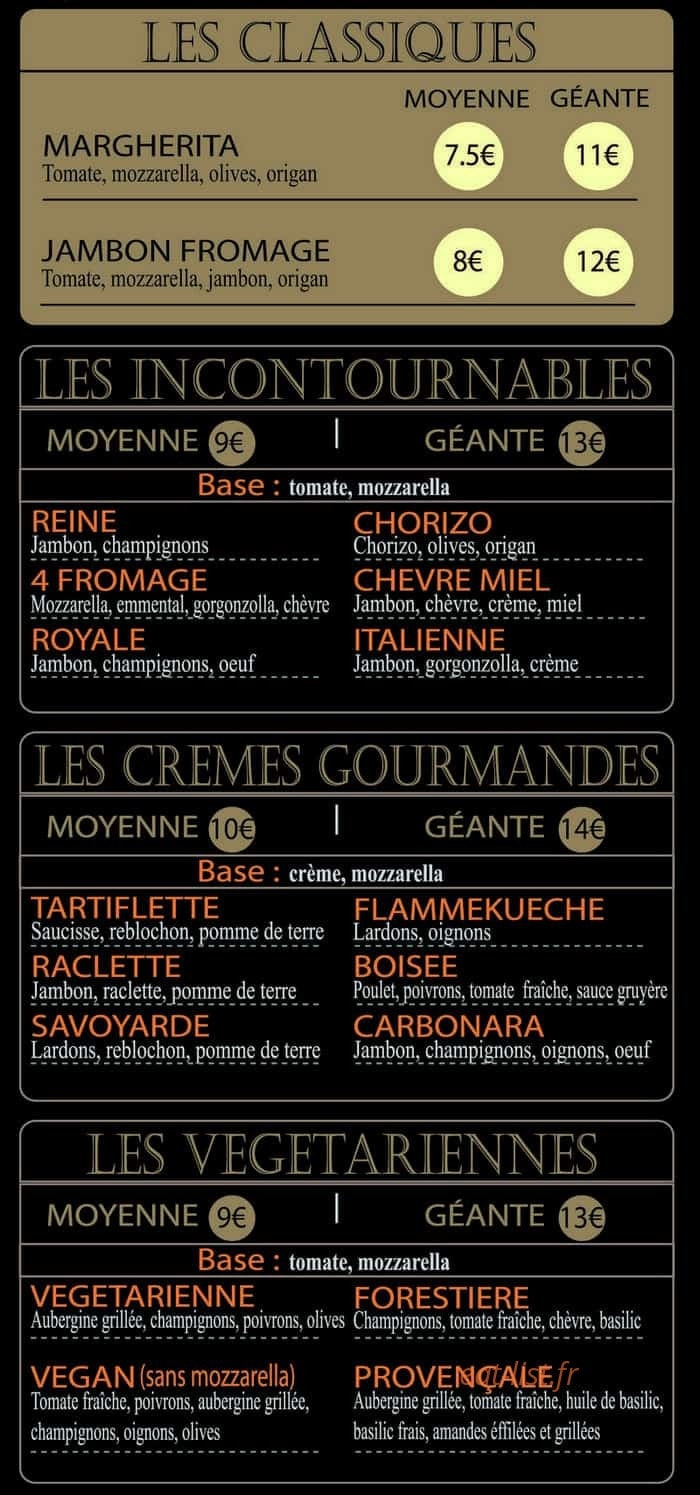 Pizzaiolo — carte page 1