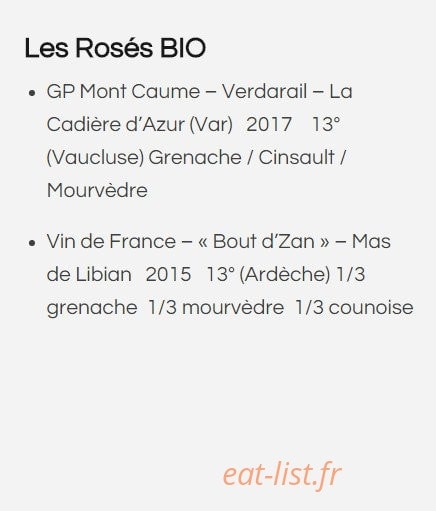 Café de Campagne — carte page 11