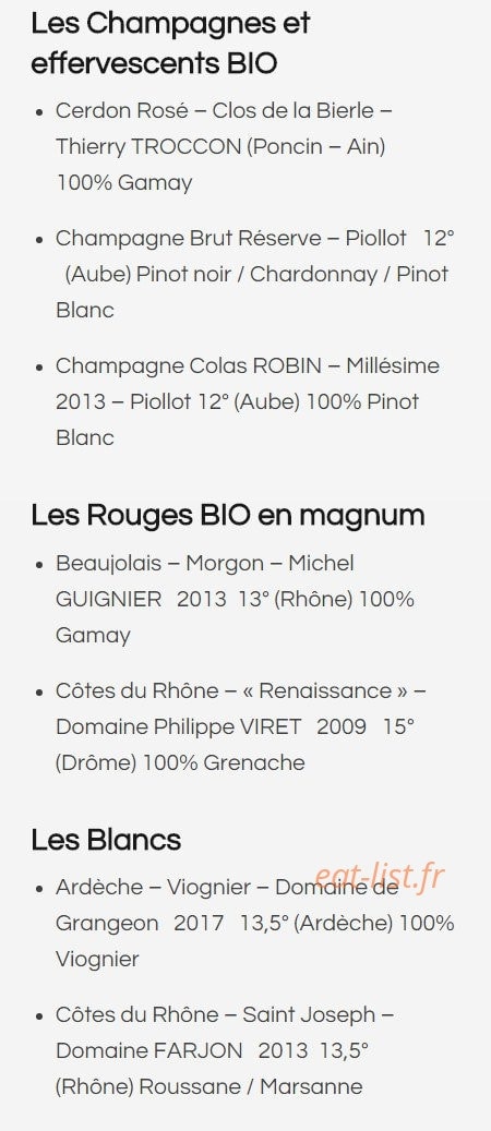Café de Campagne — carte page 12