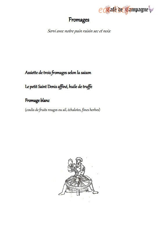 Café de Campagne — carte page 8