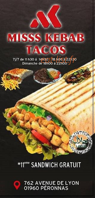 Misss kebab — carte page 1