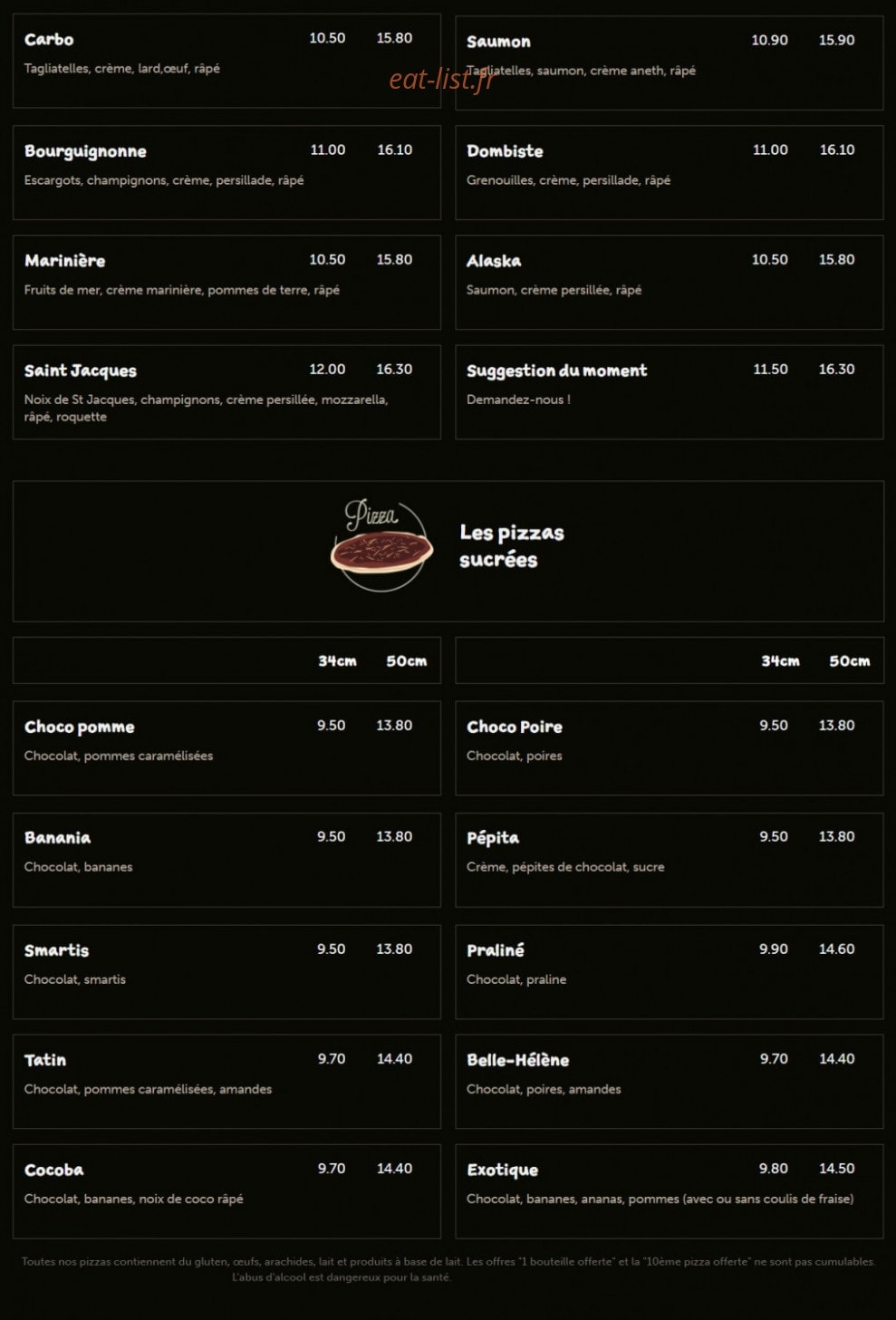Pizza des Lys — carte page 5