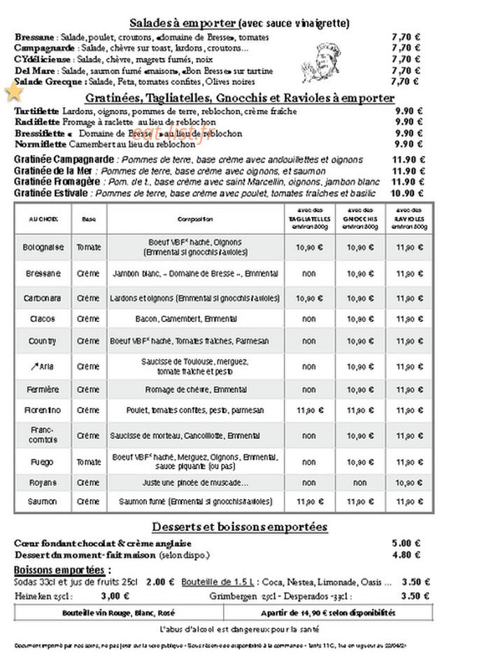 CYdelices pizza — carte page 2