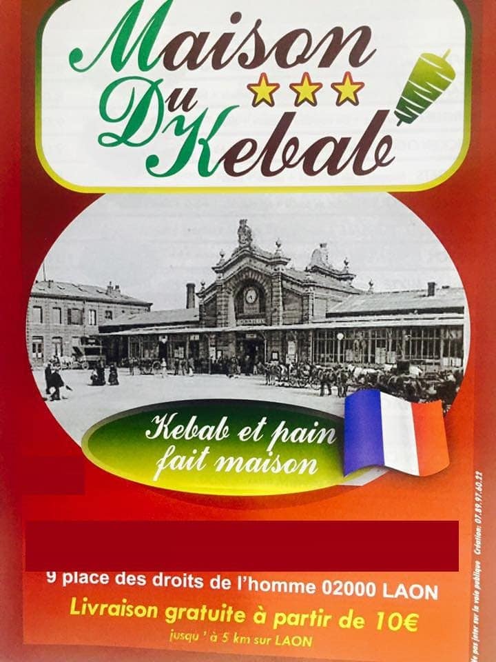 Maison du kebab — carte page 1