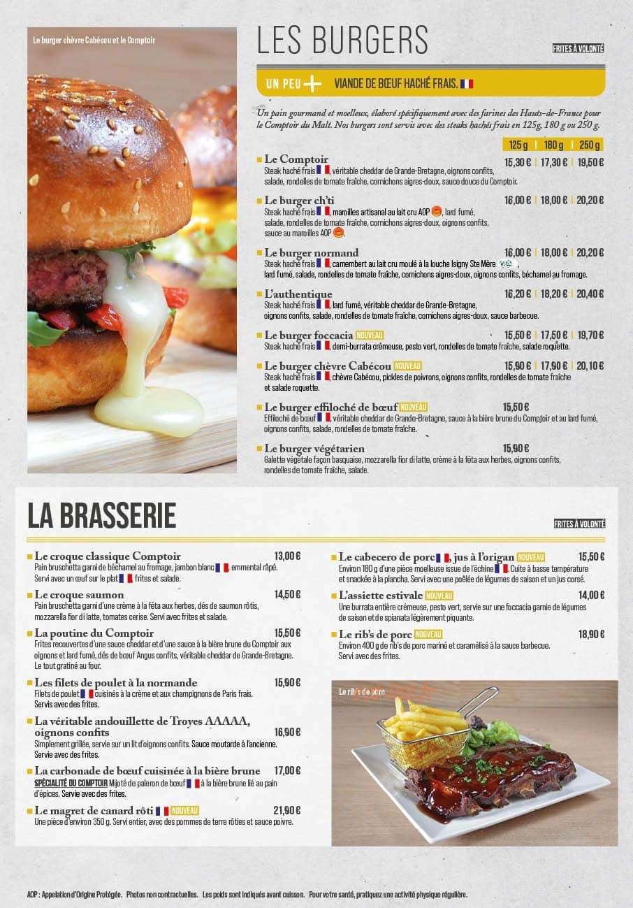 Le Comptoir du Malt — carte page 5