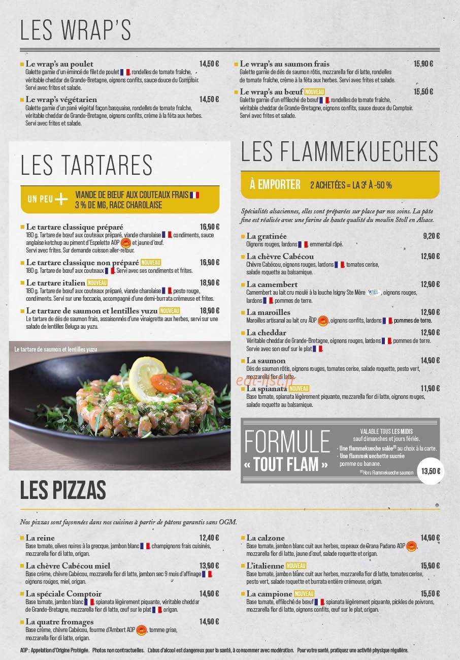 Le Comptoir du Malt — carte page 3