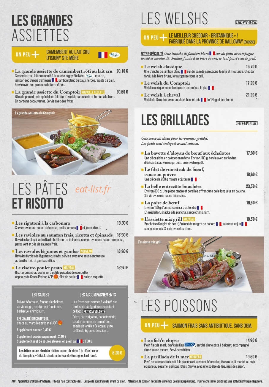 Le Comptoir du Malt — carte page 4