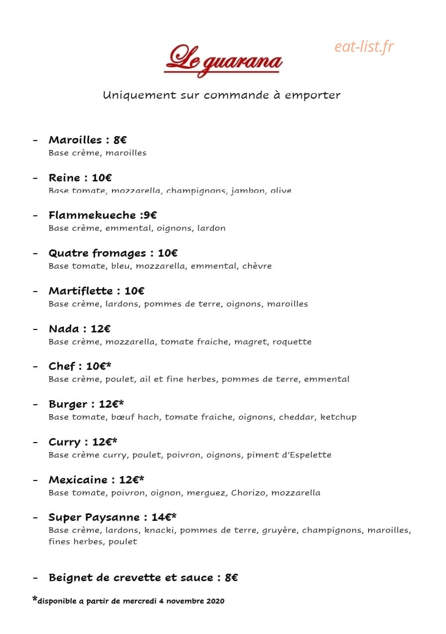 Le Guarana — carte page 2