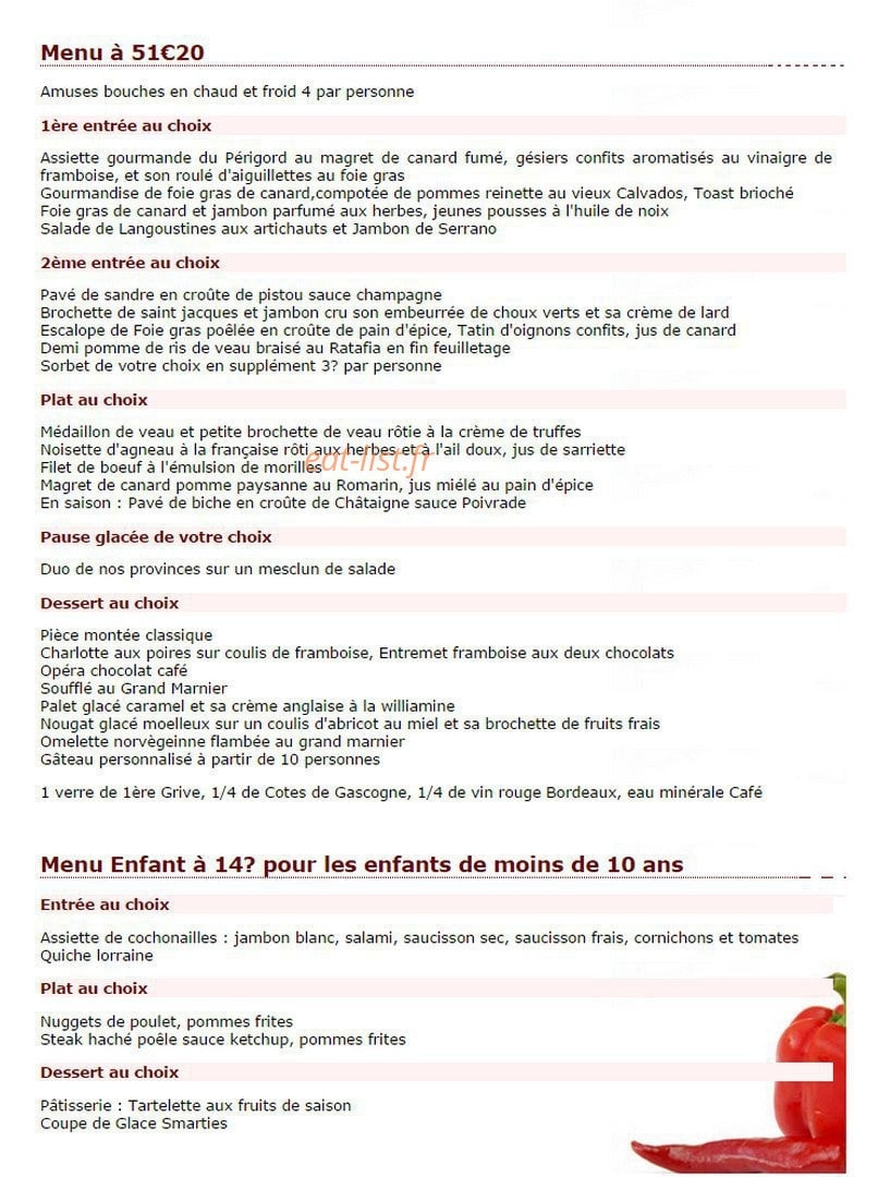 Chez Jeannot — carte page 4