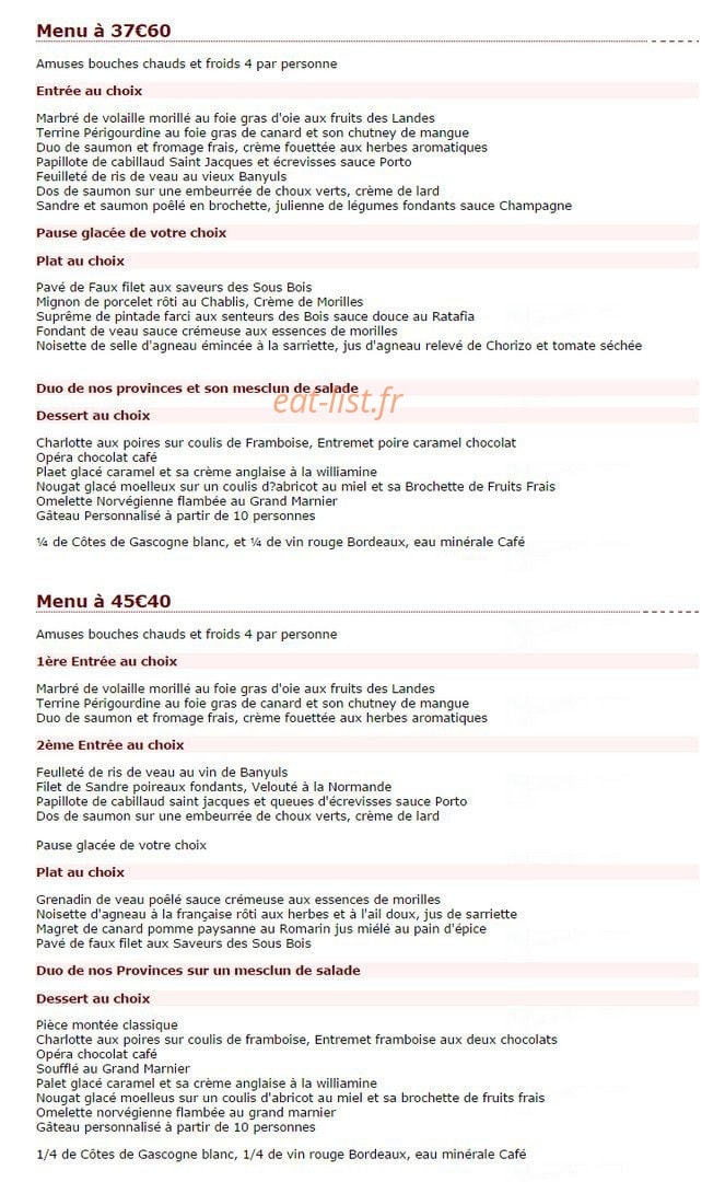 Chez Jeannot — carte page 3