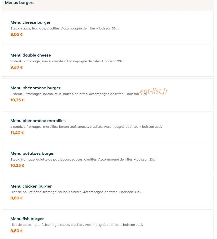 AJ Kebab — carte page 1