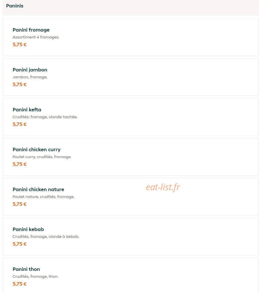 AJ Kebab — carte page 8