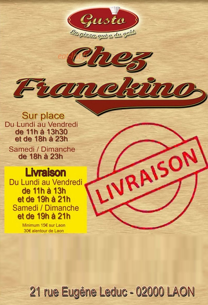 Chez Franckino — carte page 1